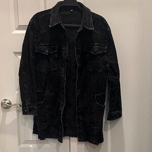 Black Mineral Washed Corduroy Jacket